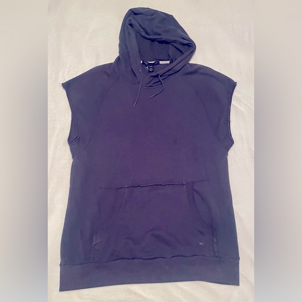 Men’s cotton athletic cut sleeves hoodie - Navy